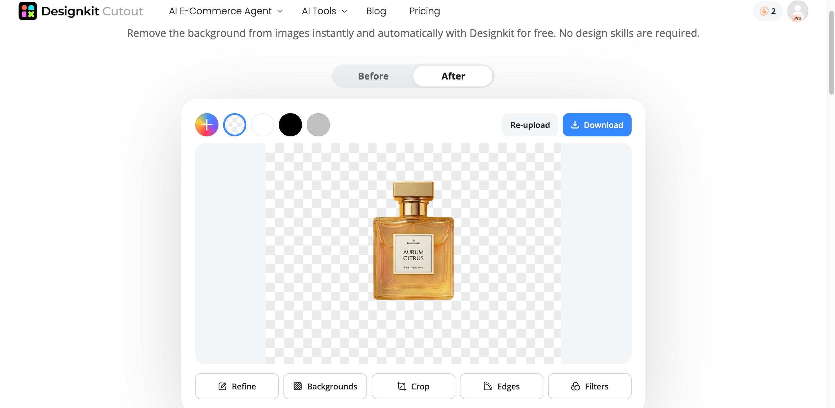 How to Remove Image Backgrounds with Designkit Remove Background and Improve Image Quality