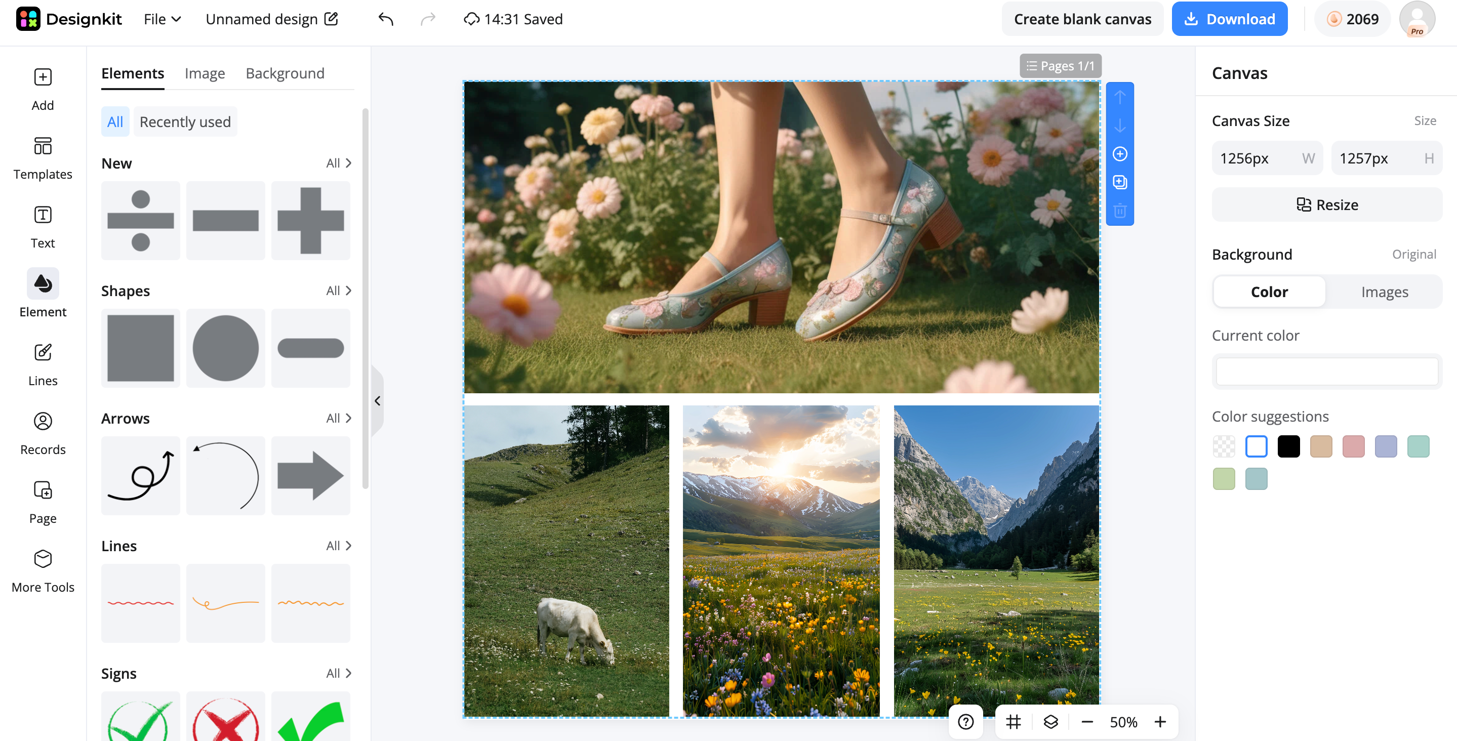 How to create an iPhone photo collage with Designkit Upload photos and customize your collage