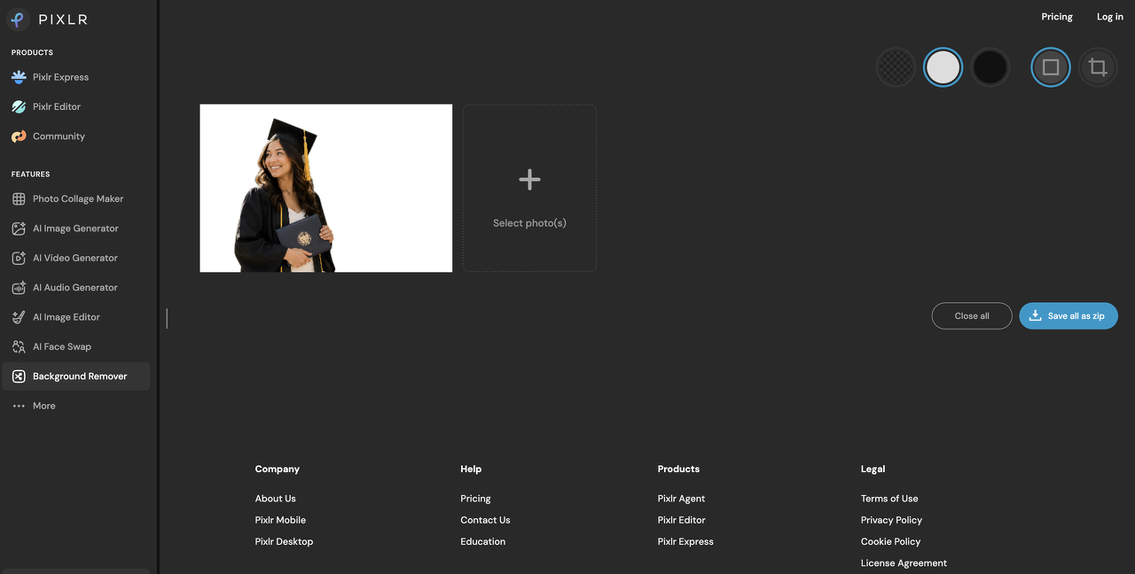 How to remove background in Pixlr Export the image