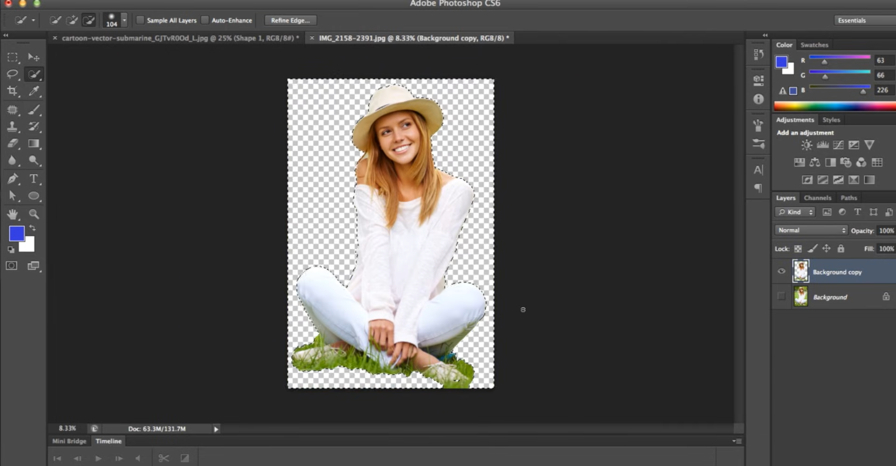 Export as Transparent PNG