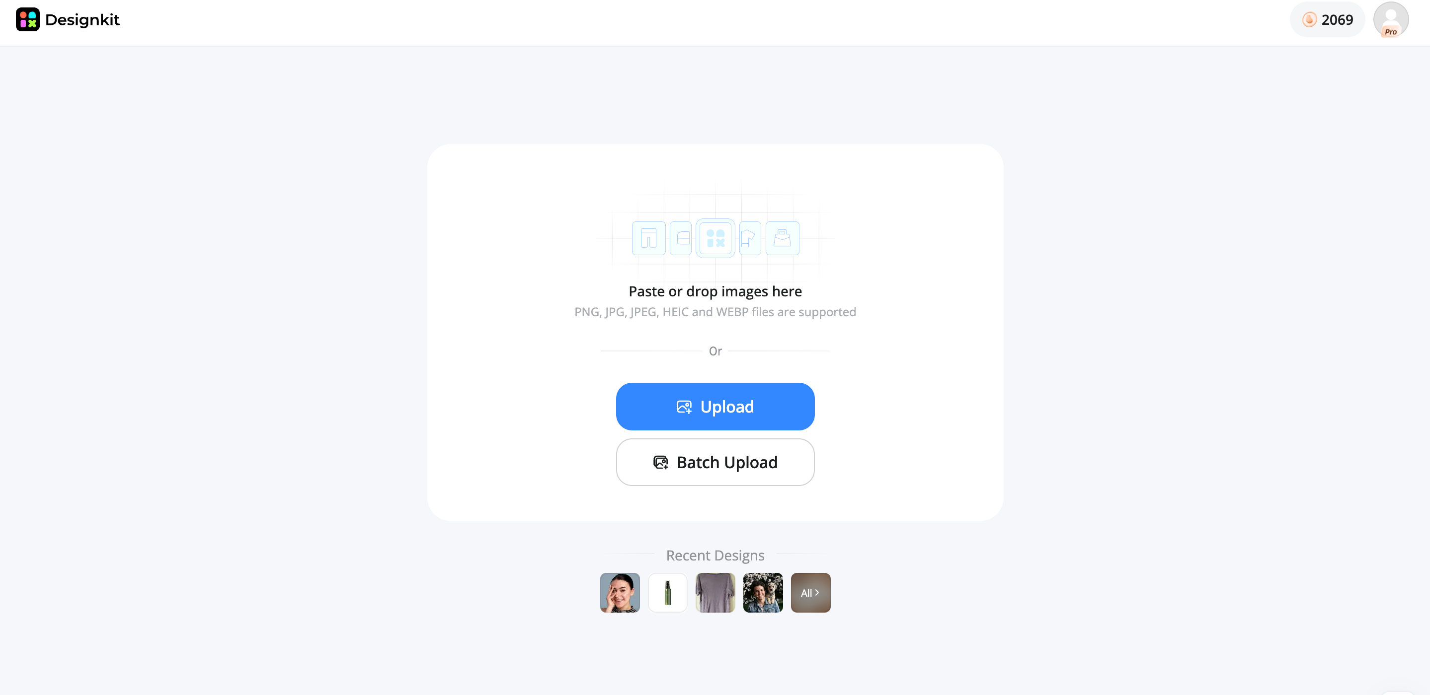 How to extend an image with Designkit Upload your image