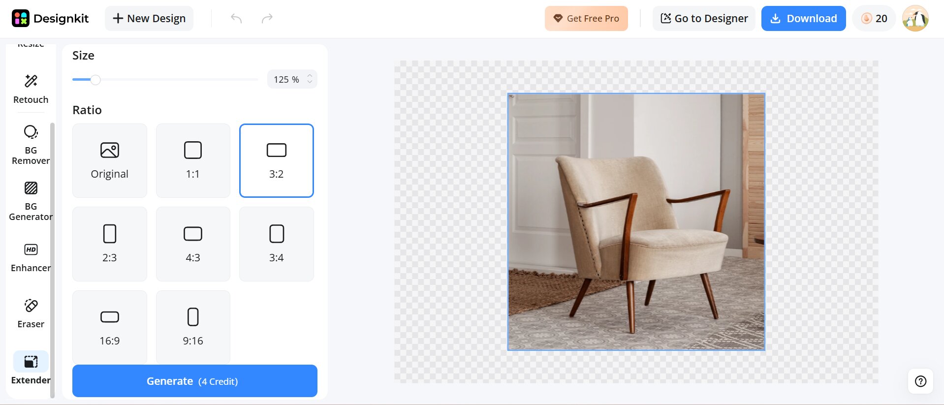 How to extend an image with Designkit Expand your image with AI