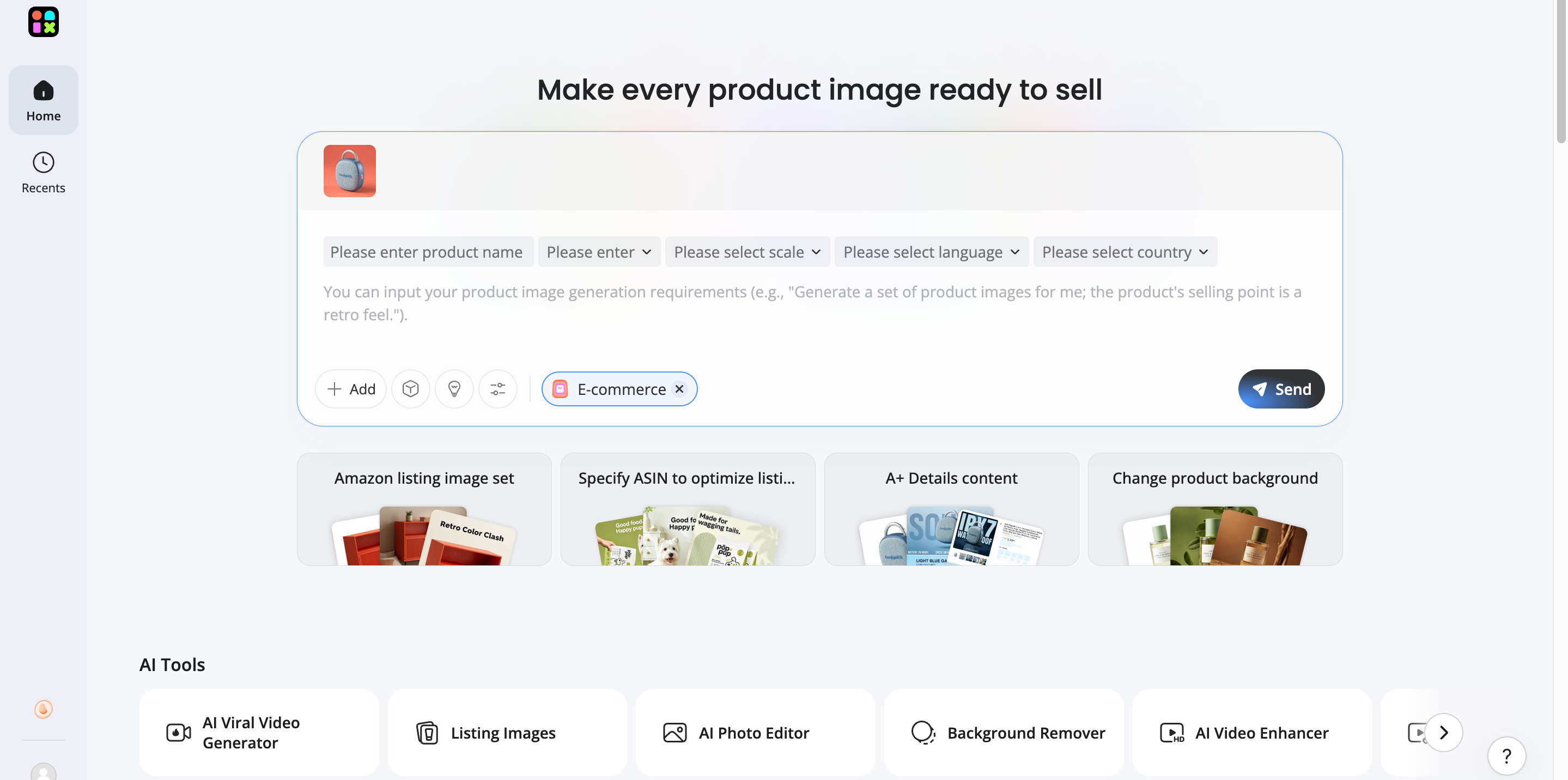 How to create Cyber Monday marketing assets with Designkit Upload product image