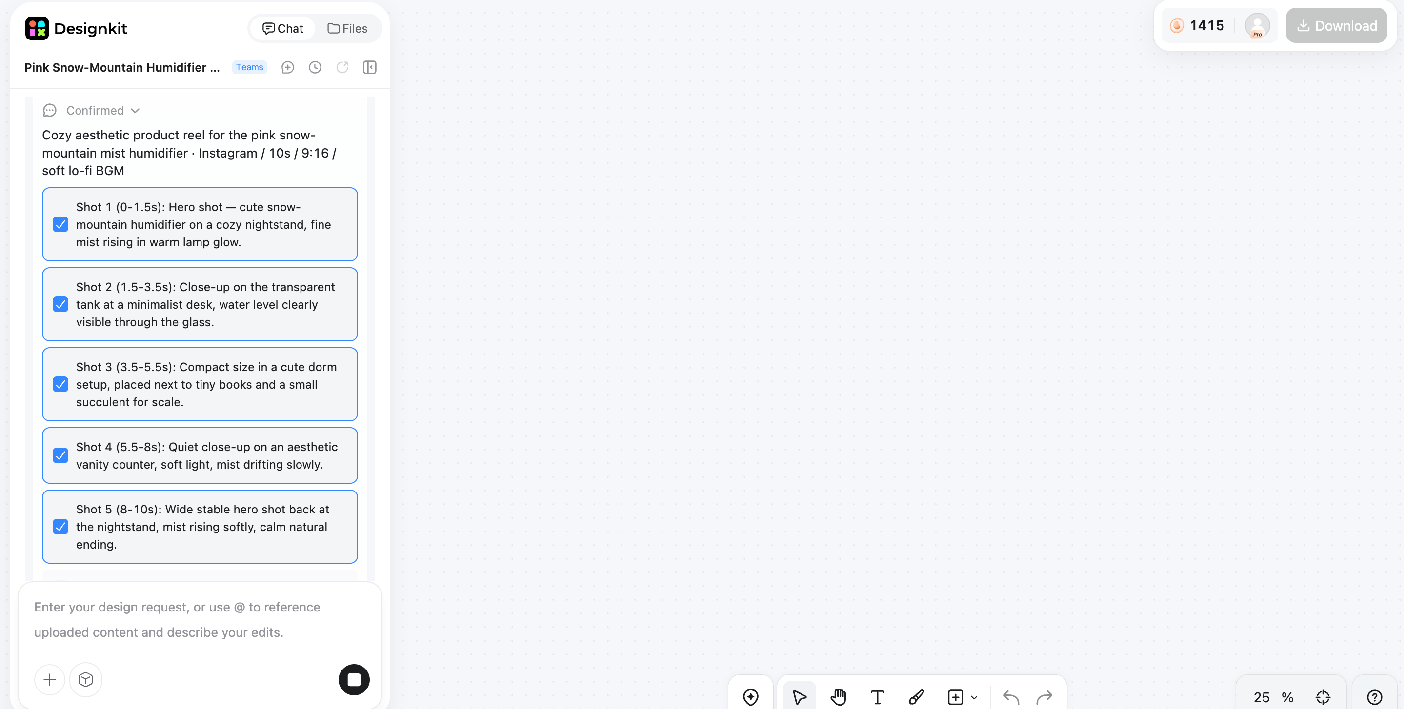 Create the visual and copy together