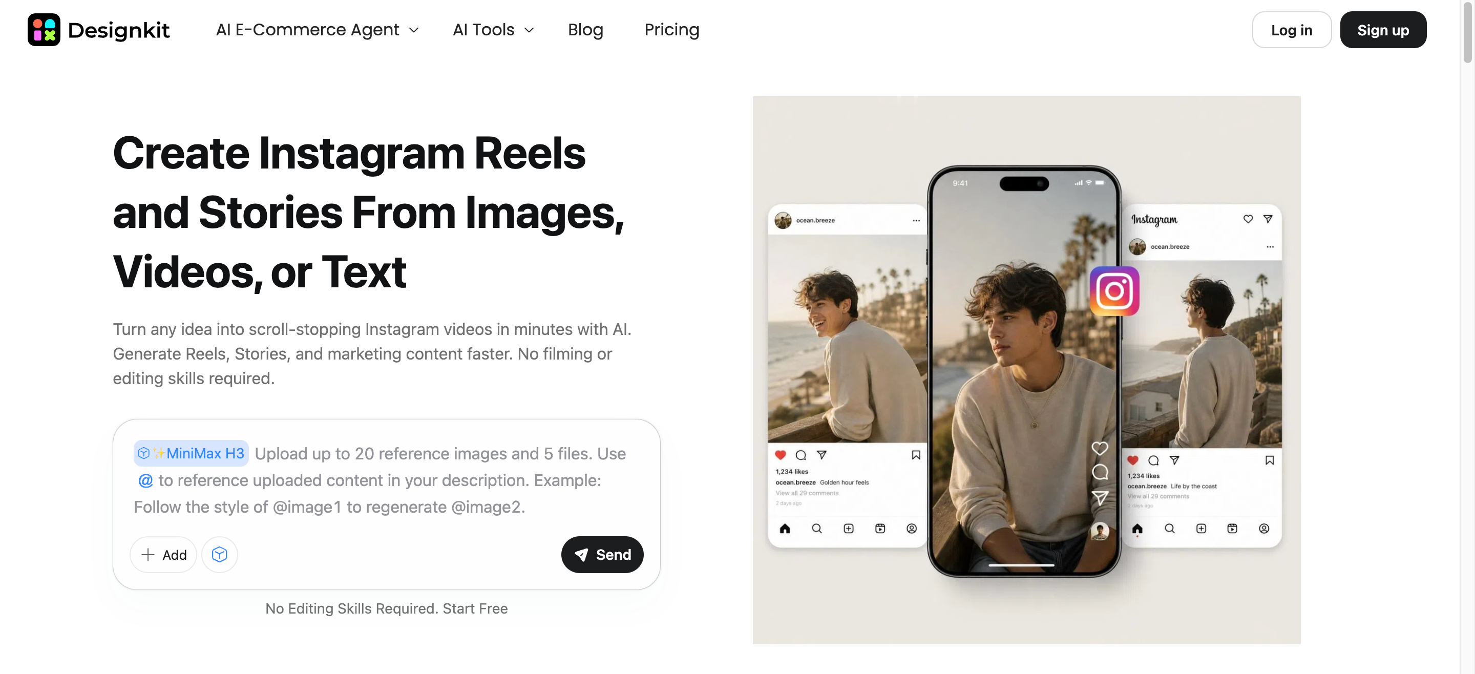 Designkit's Instagram video maker