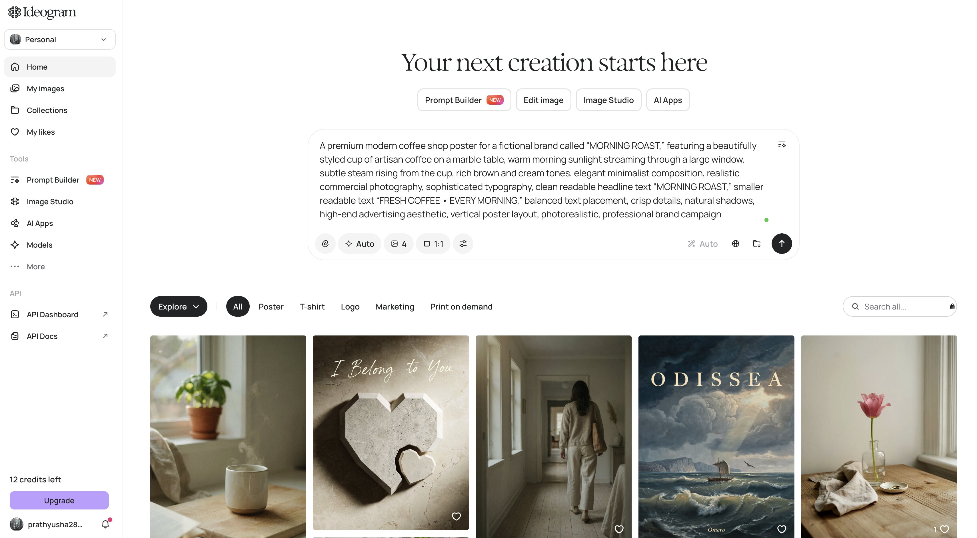 How does the Ideogram image generator work? Write your image prompt