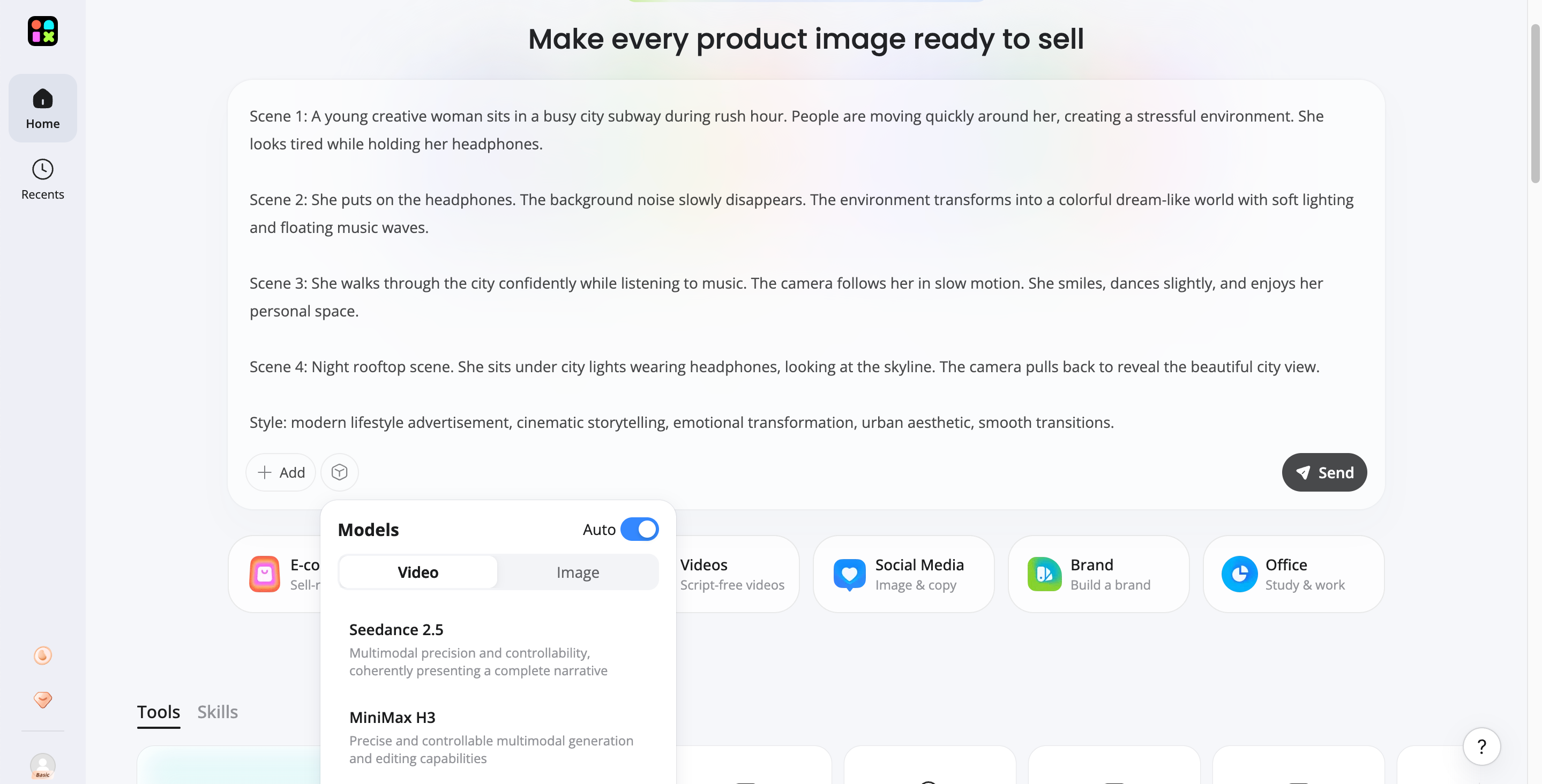 How to Create Video Content With Designkit Add Your Script or Video Idea