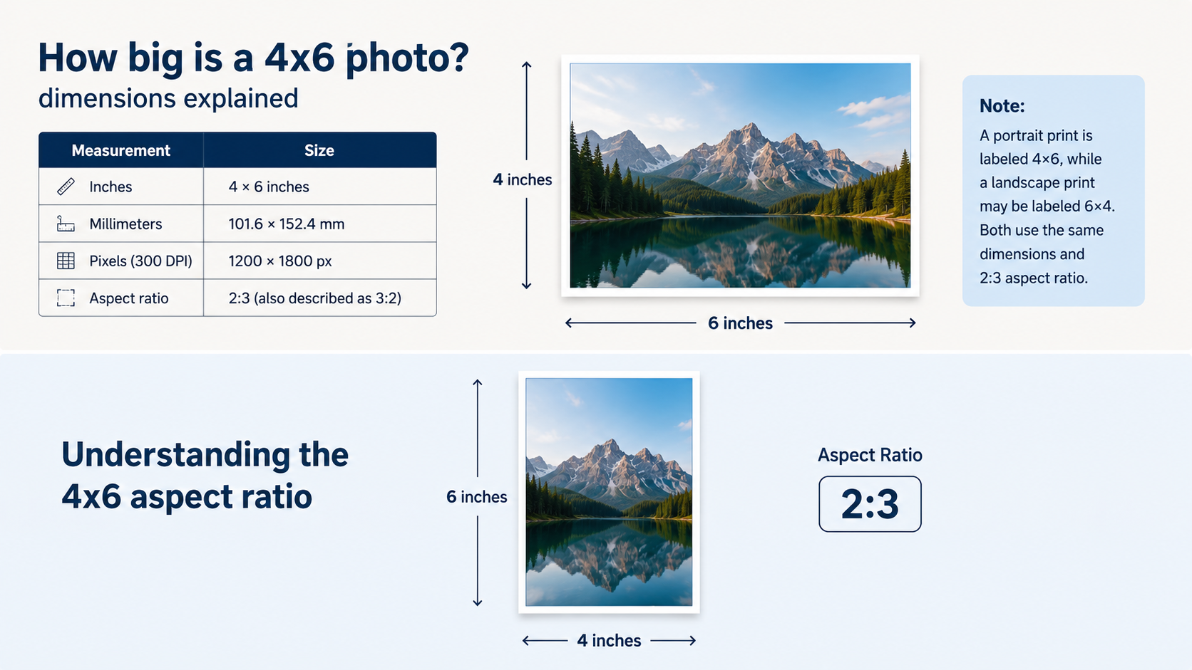 4x6 dimensions explained