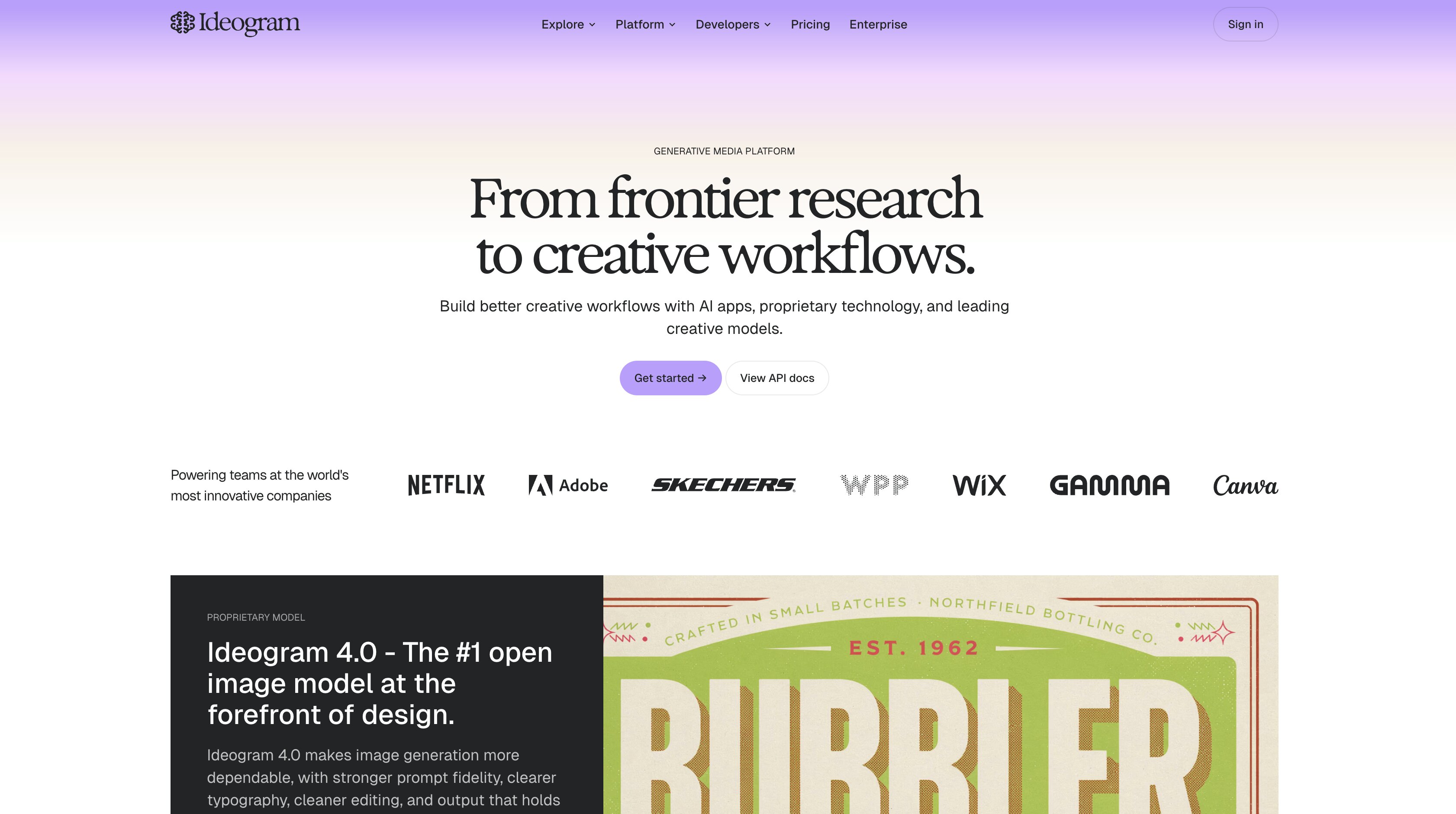 What is Ideogram Ideogram landing page