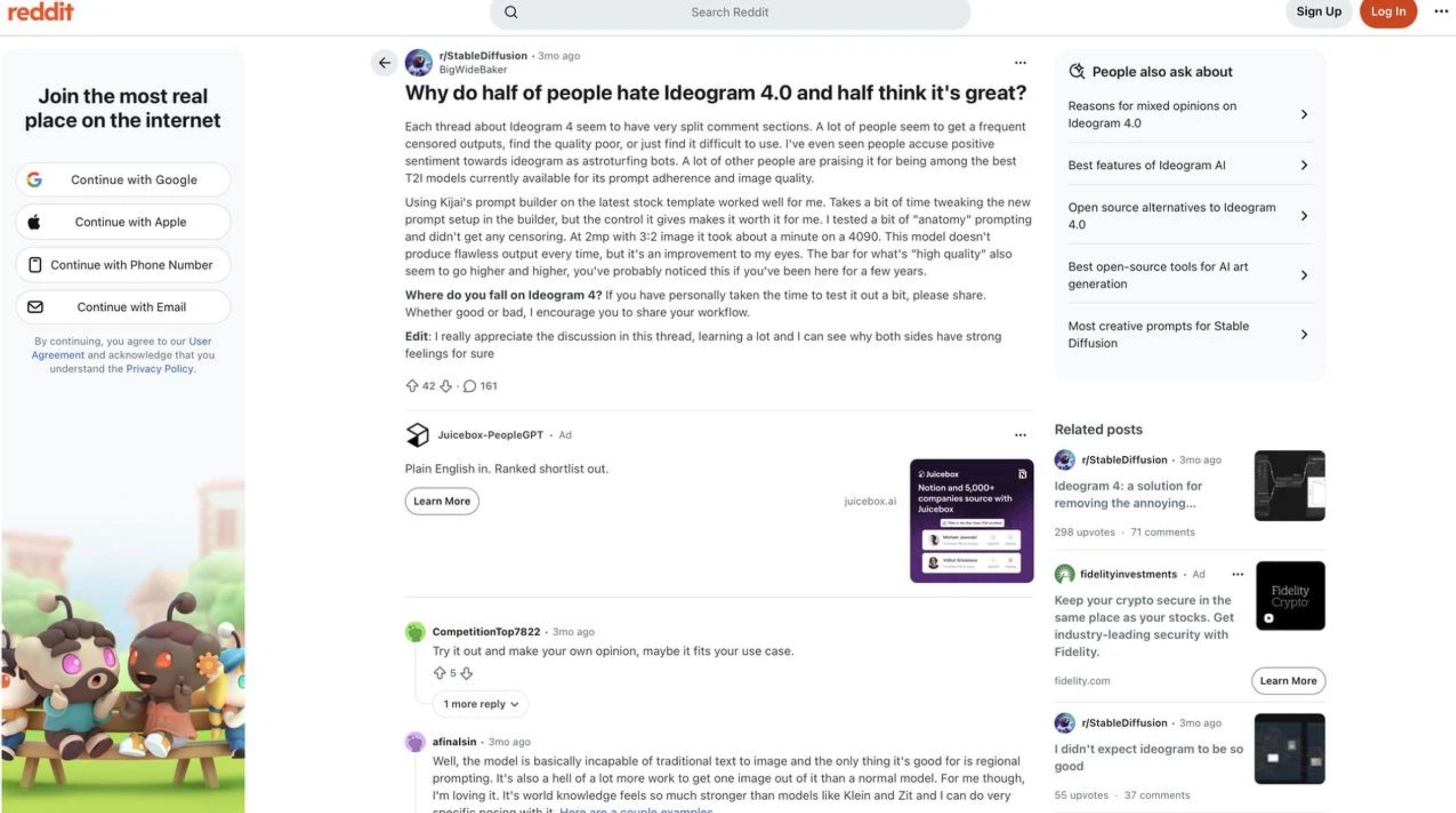 What do users say about Ideogram? Reddit user reviews about Ideogram