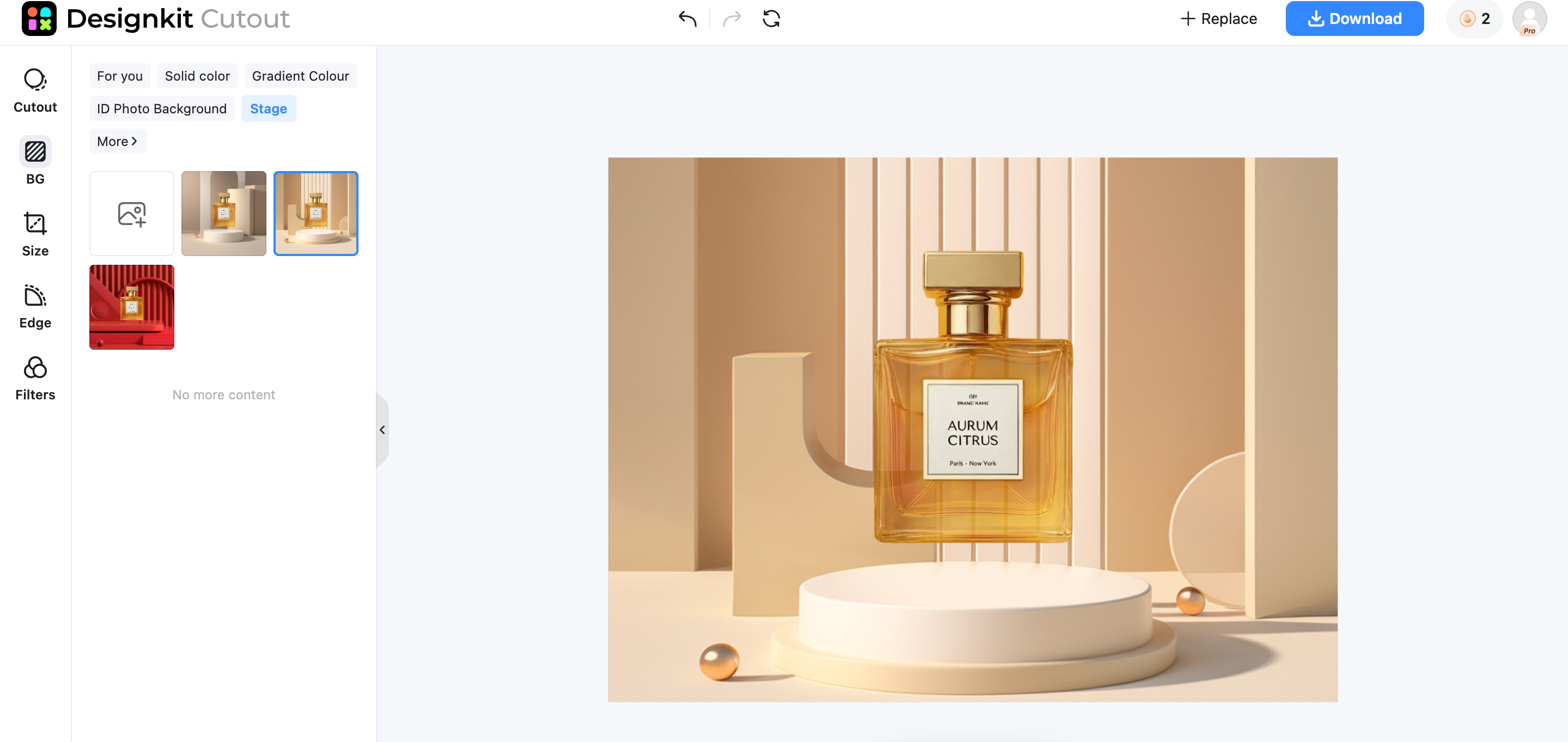 Remove Background with Designkit Export or Generate a New Scene