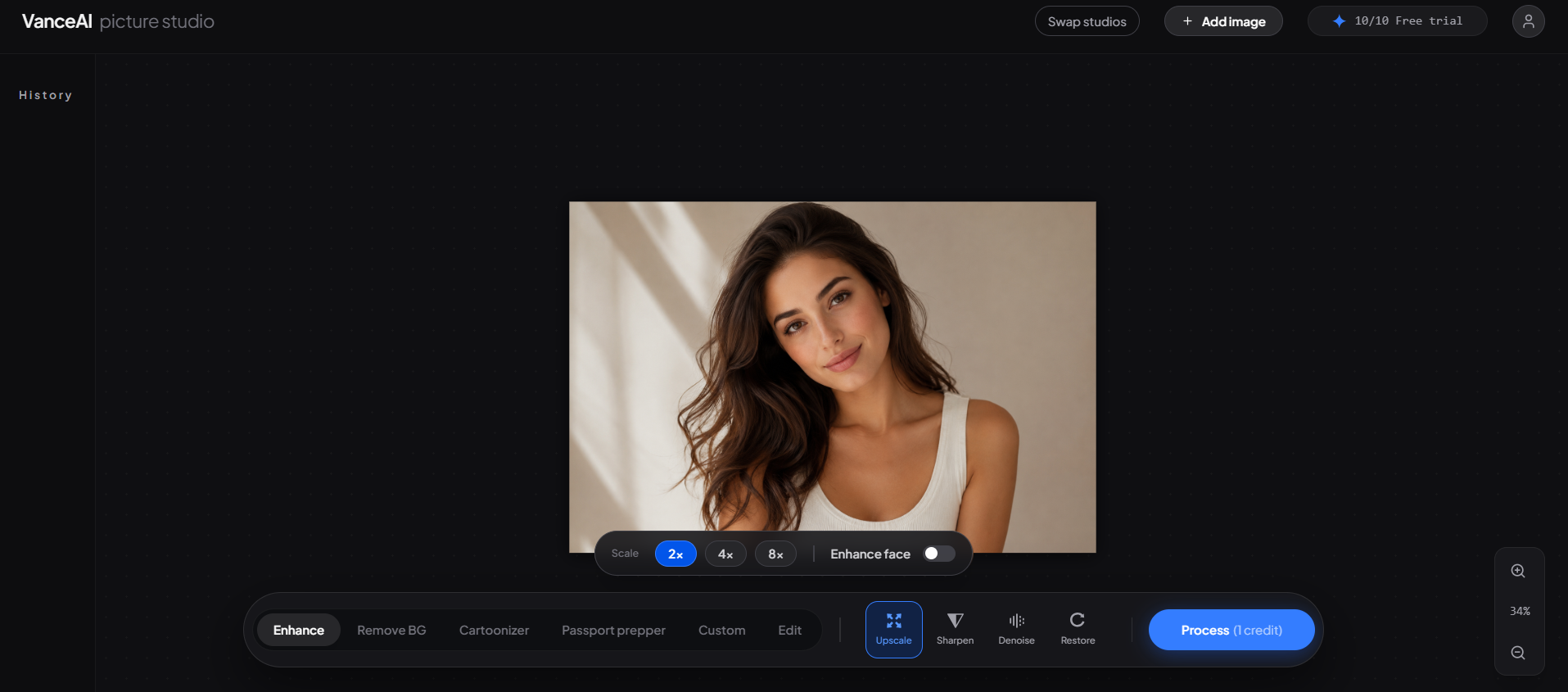 How to Use VanceAI Photo Enhancer Select an AI Enhancement Tool