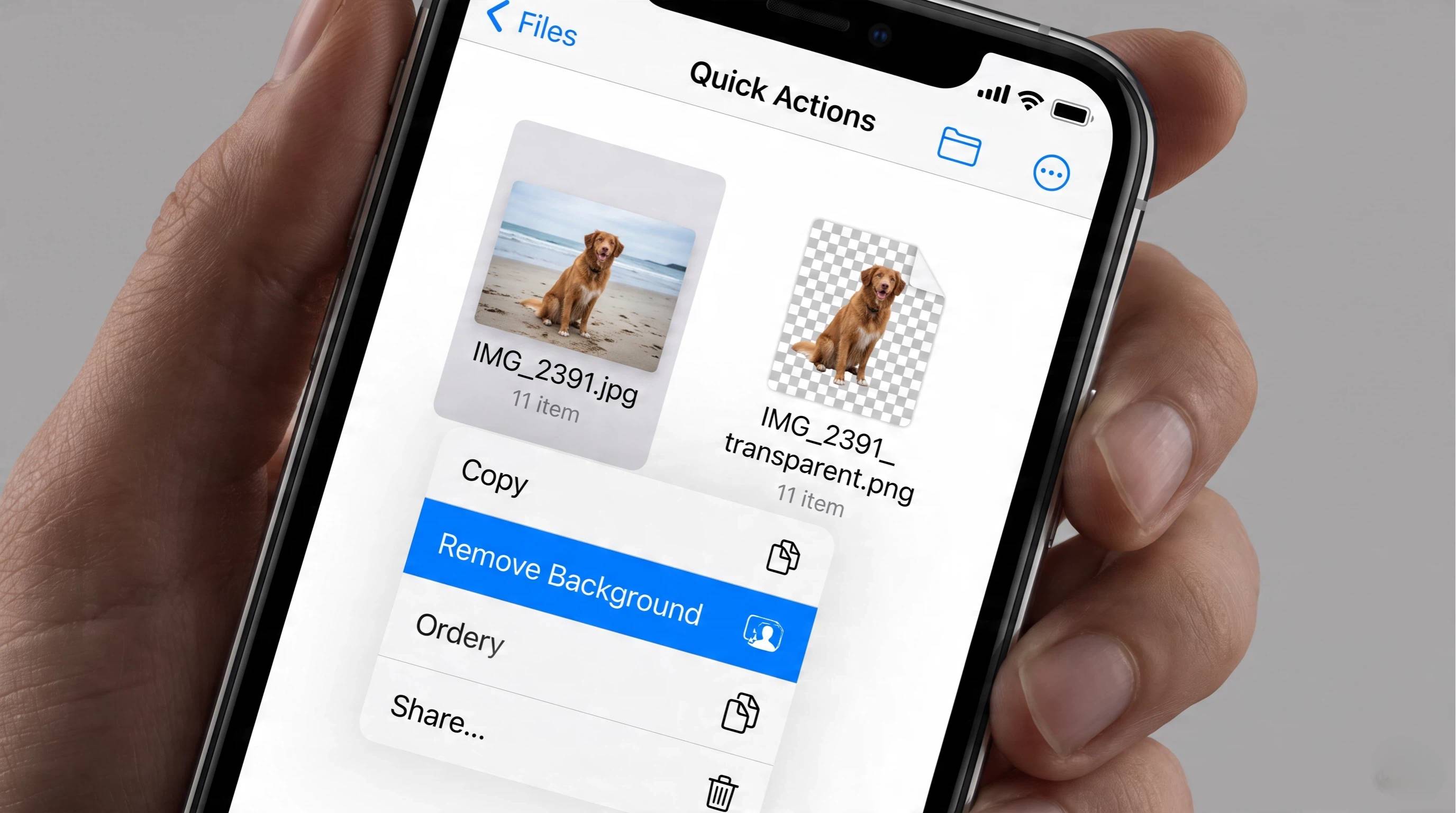 How to Remove Background on iPhone Using Built-in Tools Remove Background Using the Files App