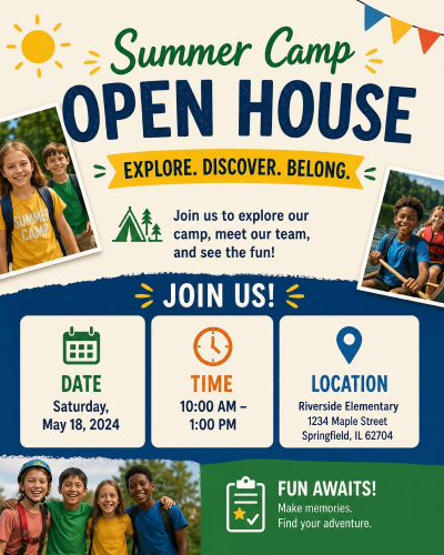 AI Generated summer camp poster 