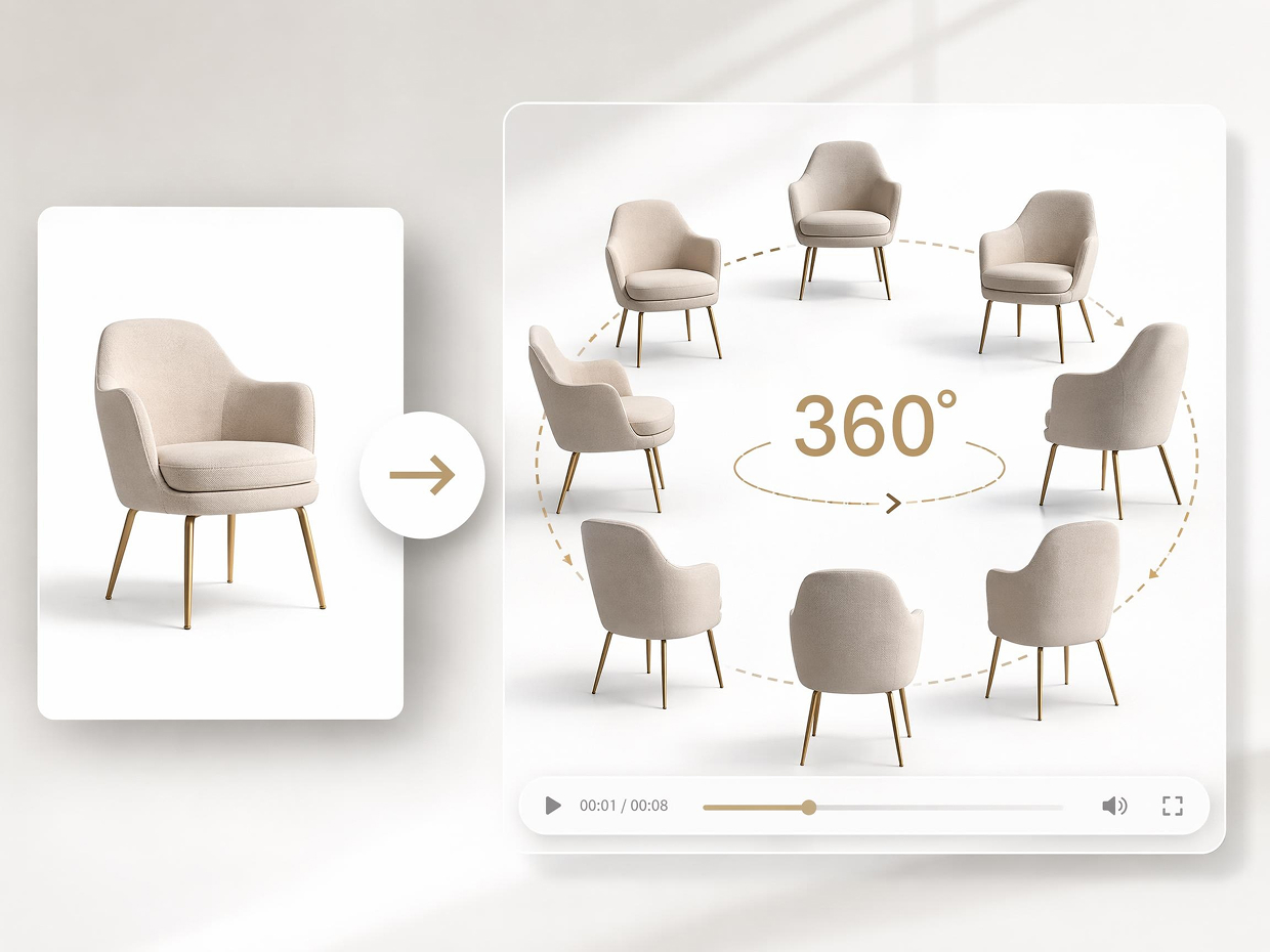 Turn Flat Product Photos into Smooth 360° Spin Videos
