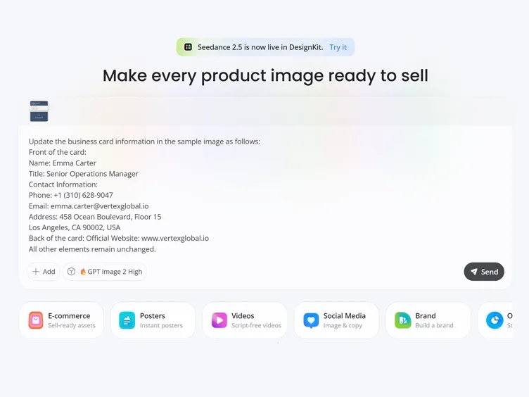 How to Generate Your Card in 3 Steps with Designkit