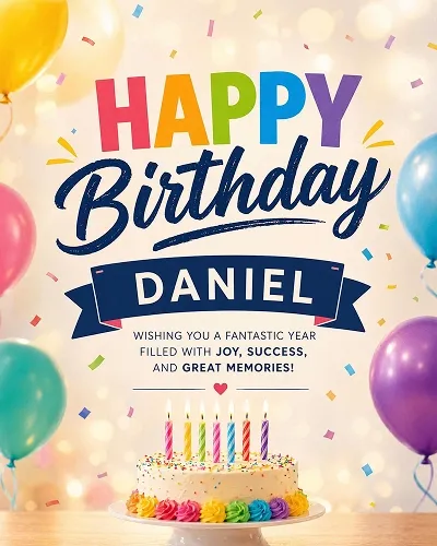 AI Generated birthday party poster