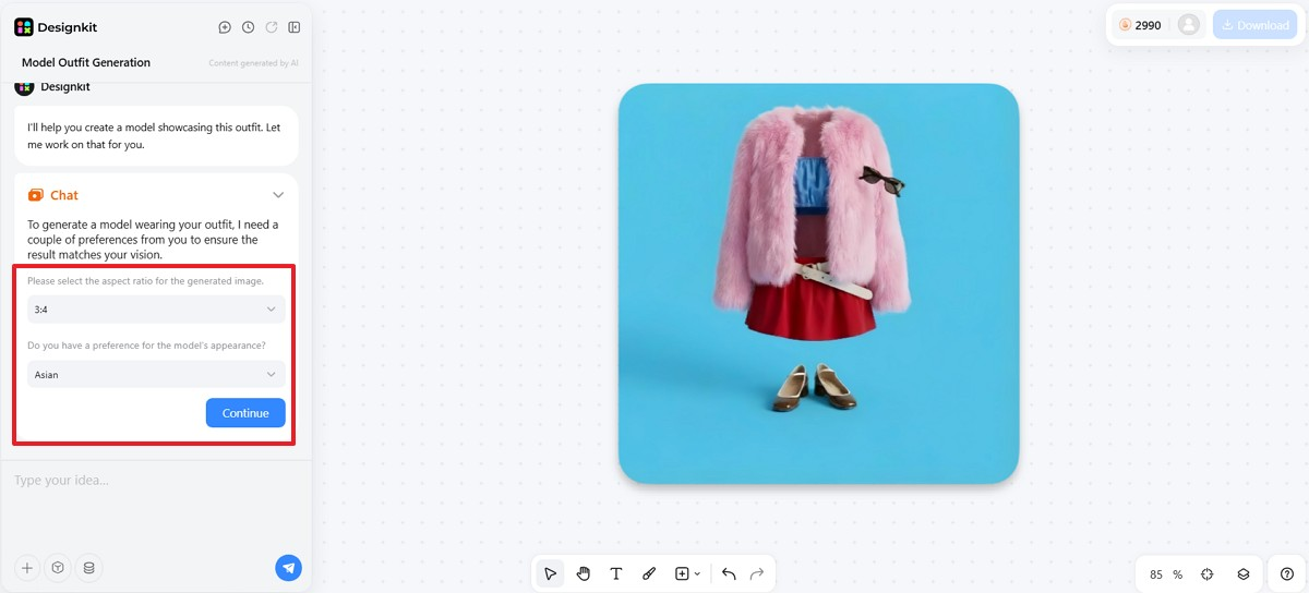 Select ai model on designkit select ai model on designkit