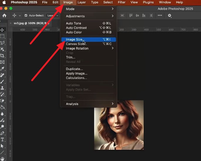 set the image size