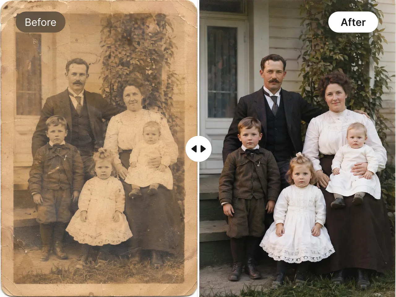 Restore Faces in Old, Faded Family Photos