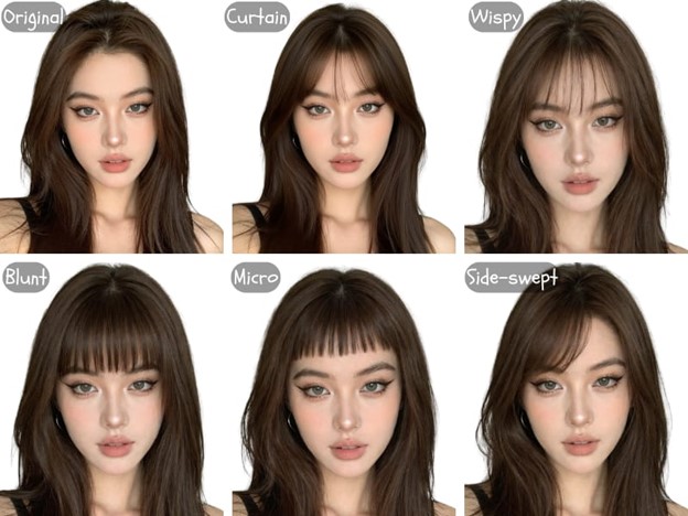 virtual bangs try-on