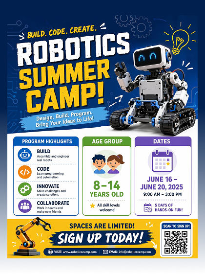 AI Generated STEM Camp Poster