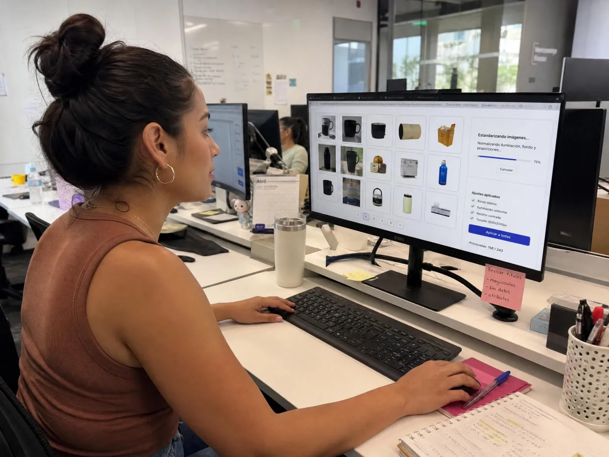 Transforme imagens de fornecedores em visuais prontos para o mercado
