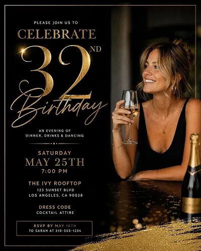 AI Generated birthday party poster