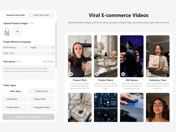 Insira sua ideia de vídeo para TikTok