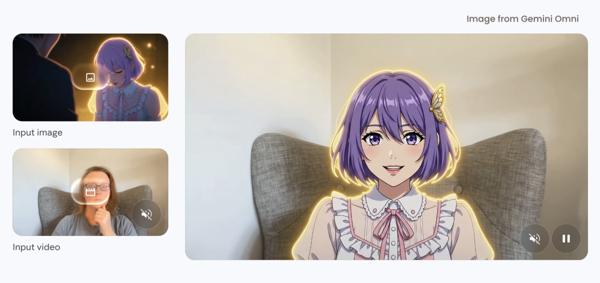 Gemini Omni replaces a person using a reference image