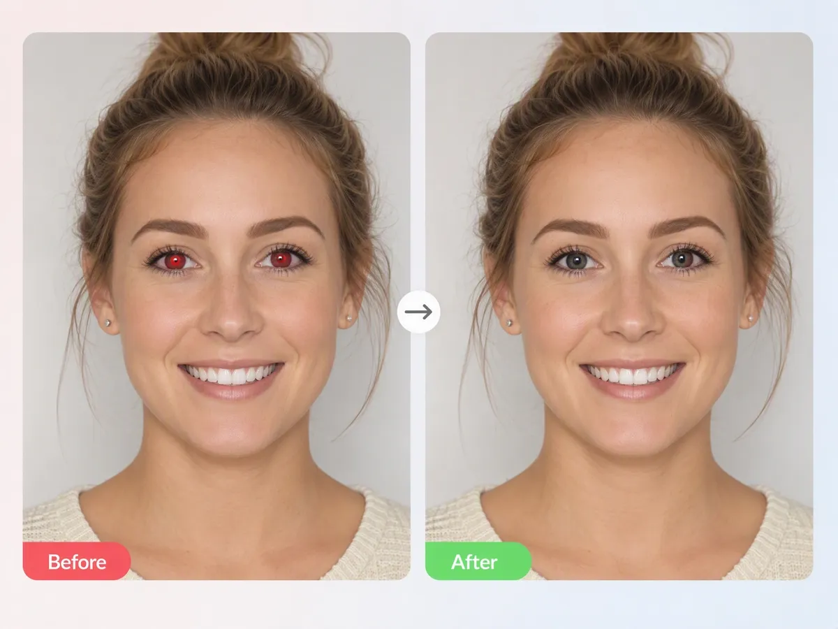 Correct Red Eyes Without Selecting or Brushing.