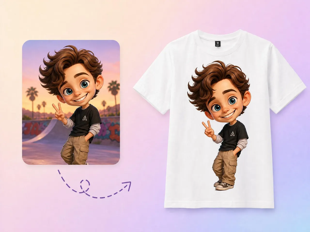 Use caricatures for branding and promos