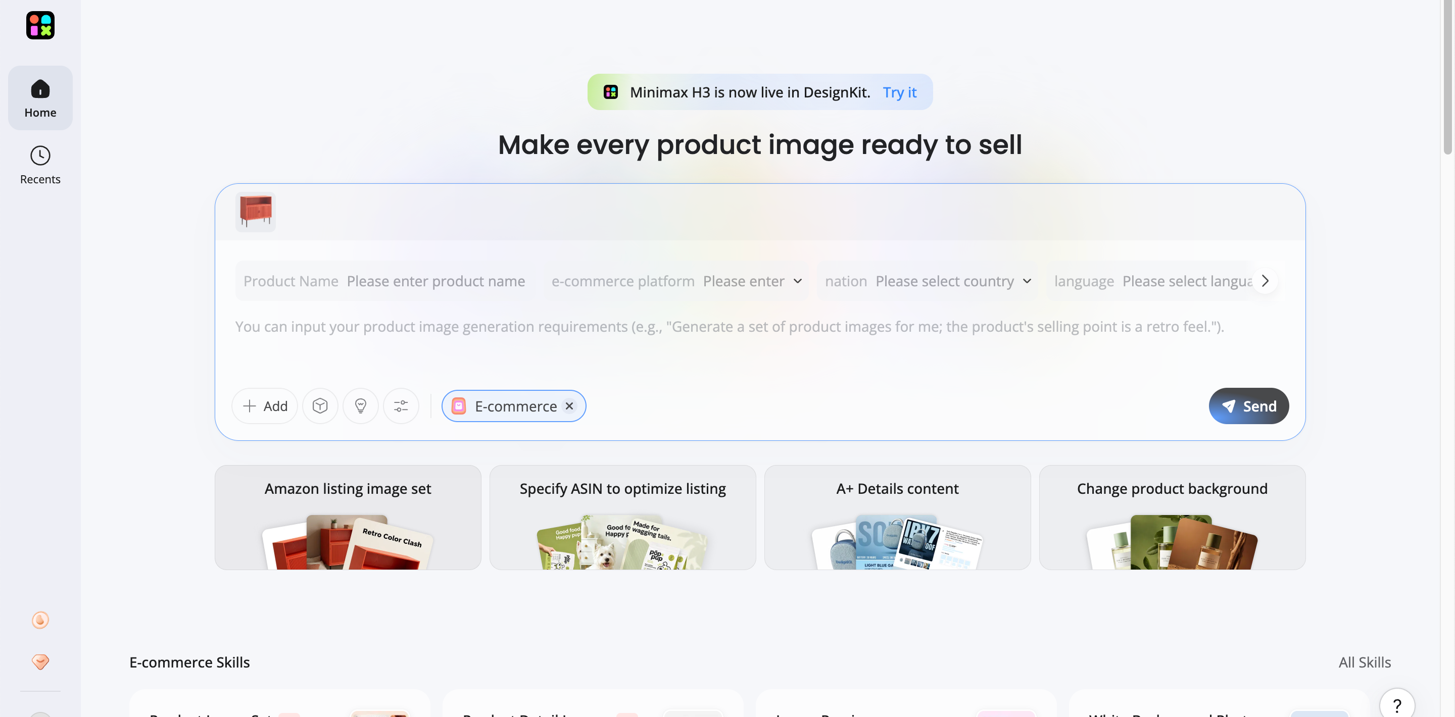 How to Create Amazon listing assets with Designkit Upload your product images