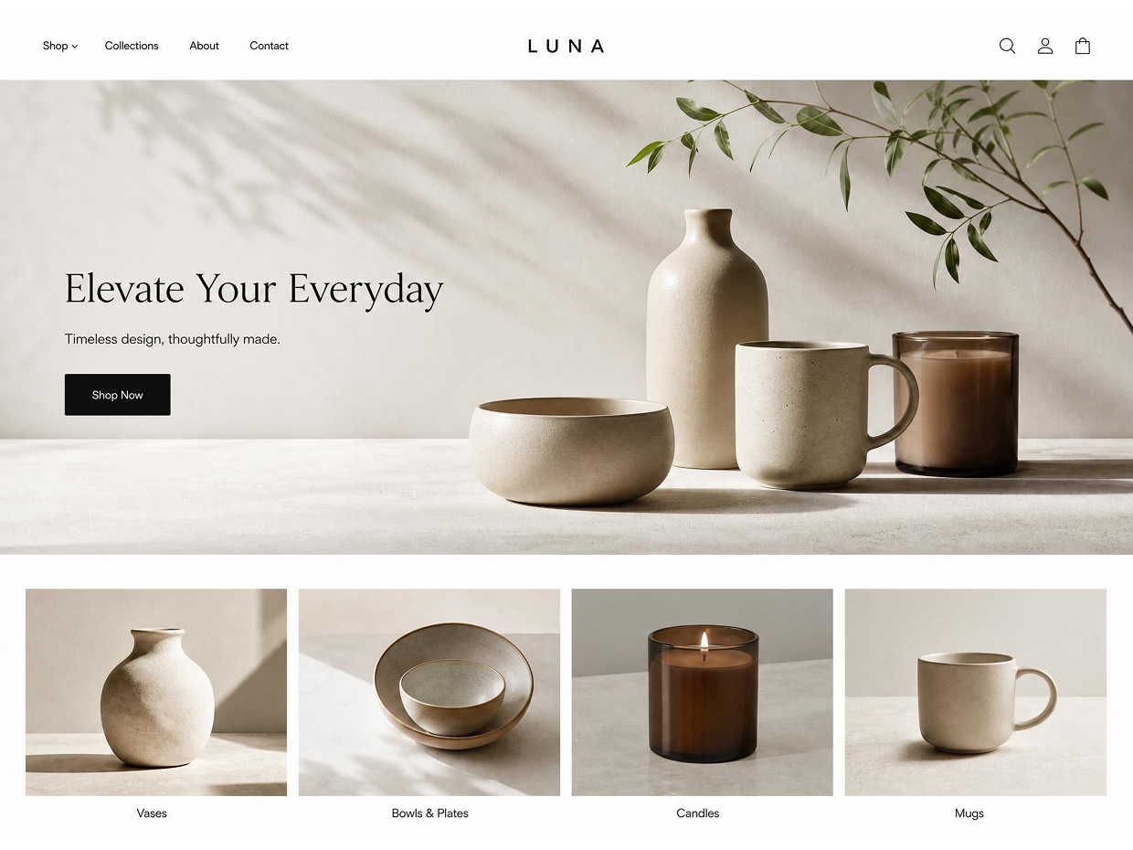 Product photography displayed on a Shopify storefront