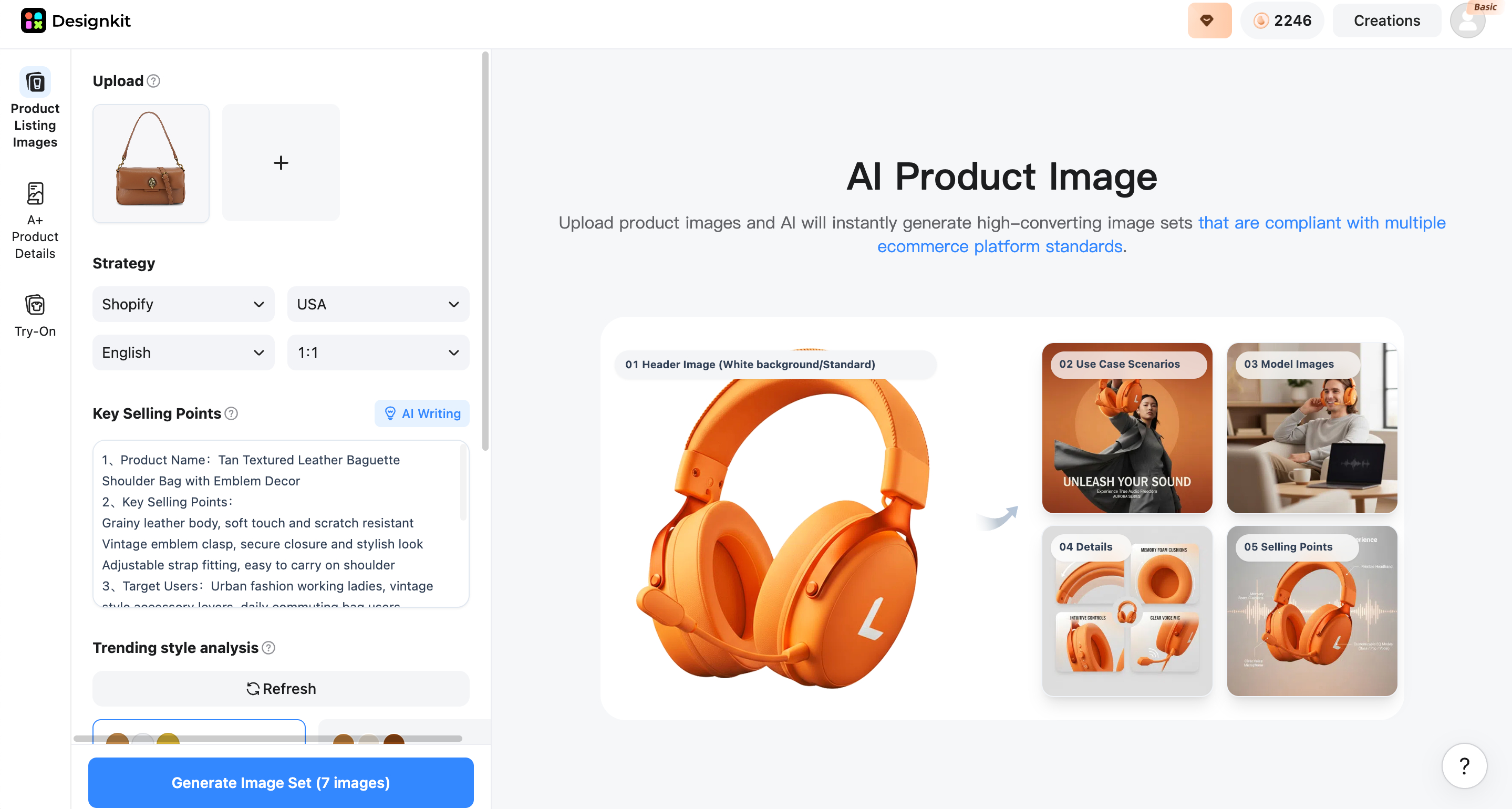 Generate Shopify product photography