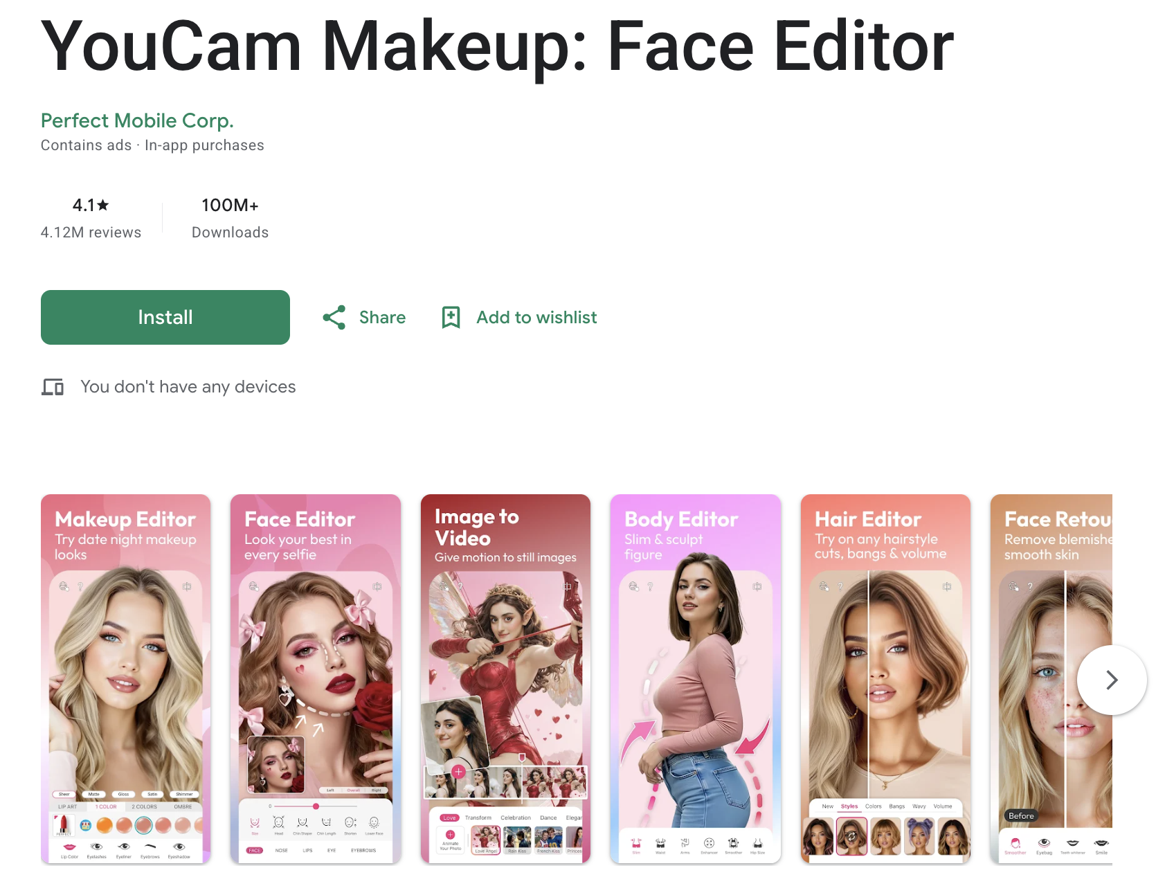 apps for makeup try-on - youcam makeup