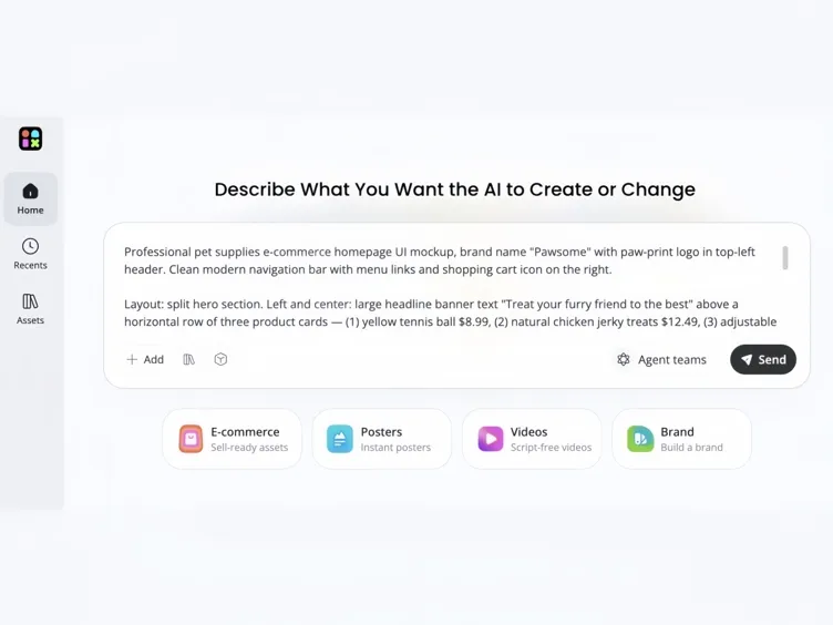 Describe What You Want the AI to Create or Change