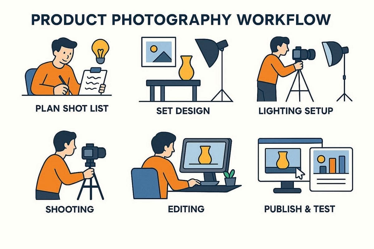 lifestyle product photography workflow