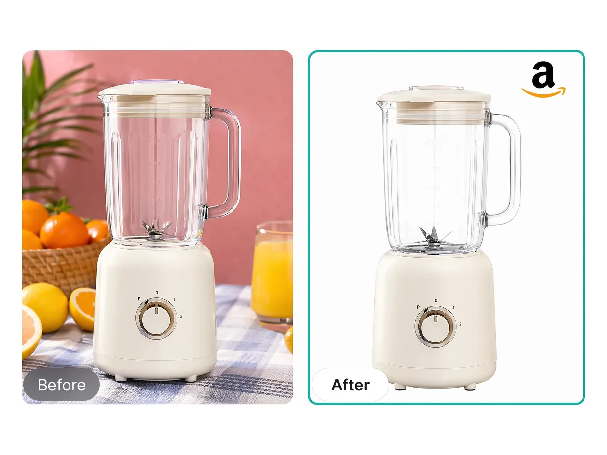 Conversion d'images produits prêtes pour Amazon