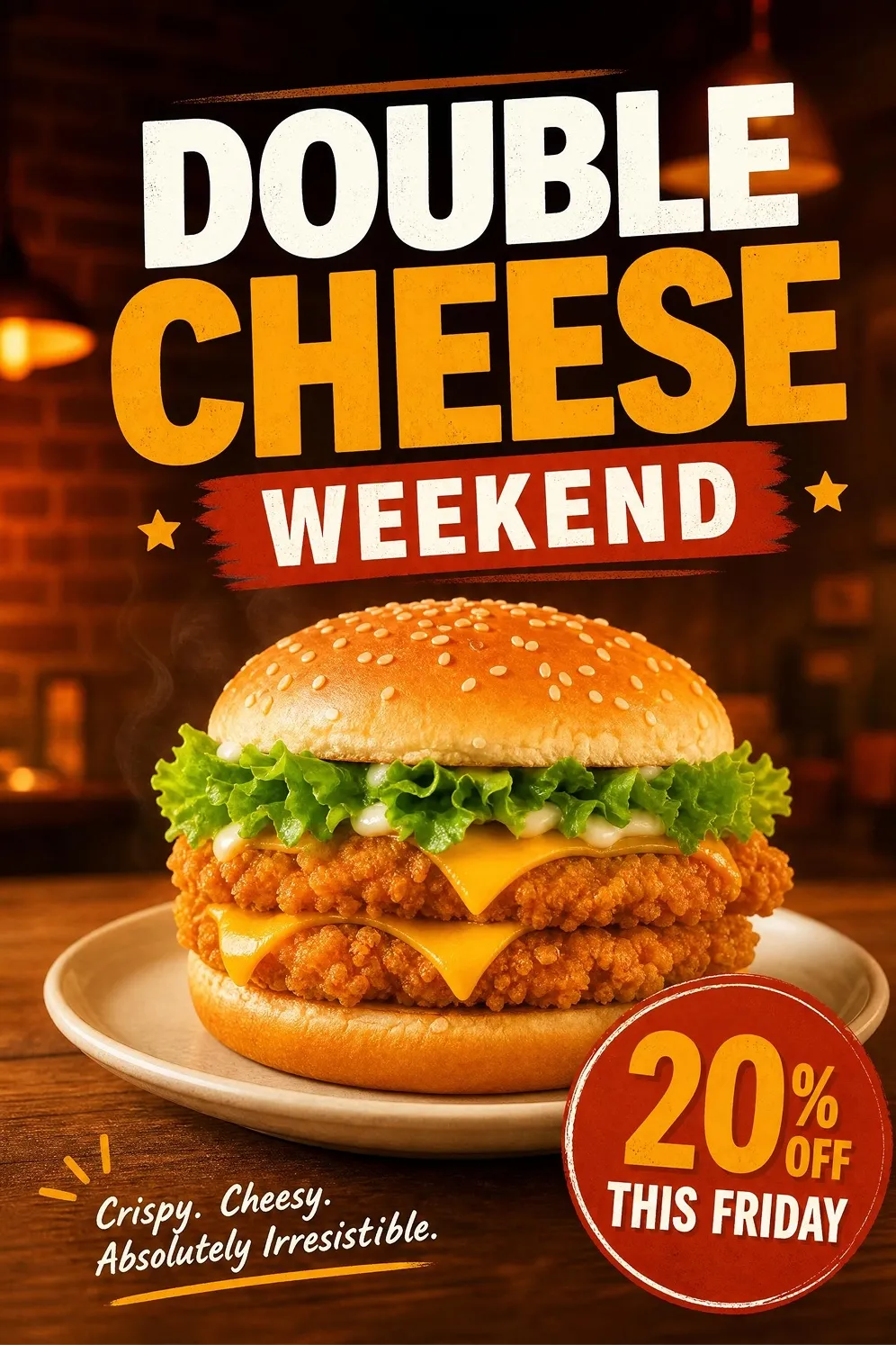 hamburger sale poster