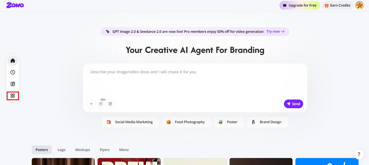 access AI tools in the Zawa workspace