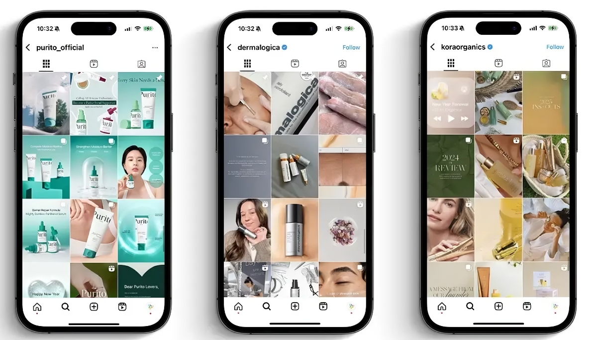 Product showcase grid layout