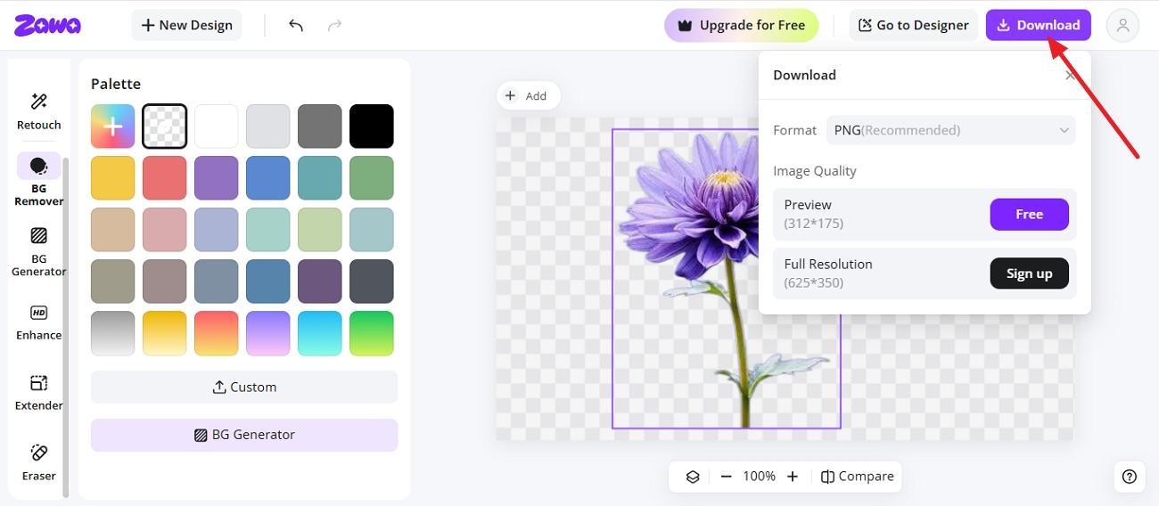 download image without background