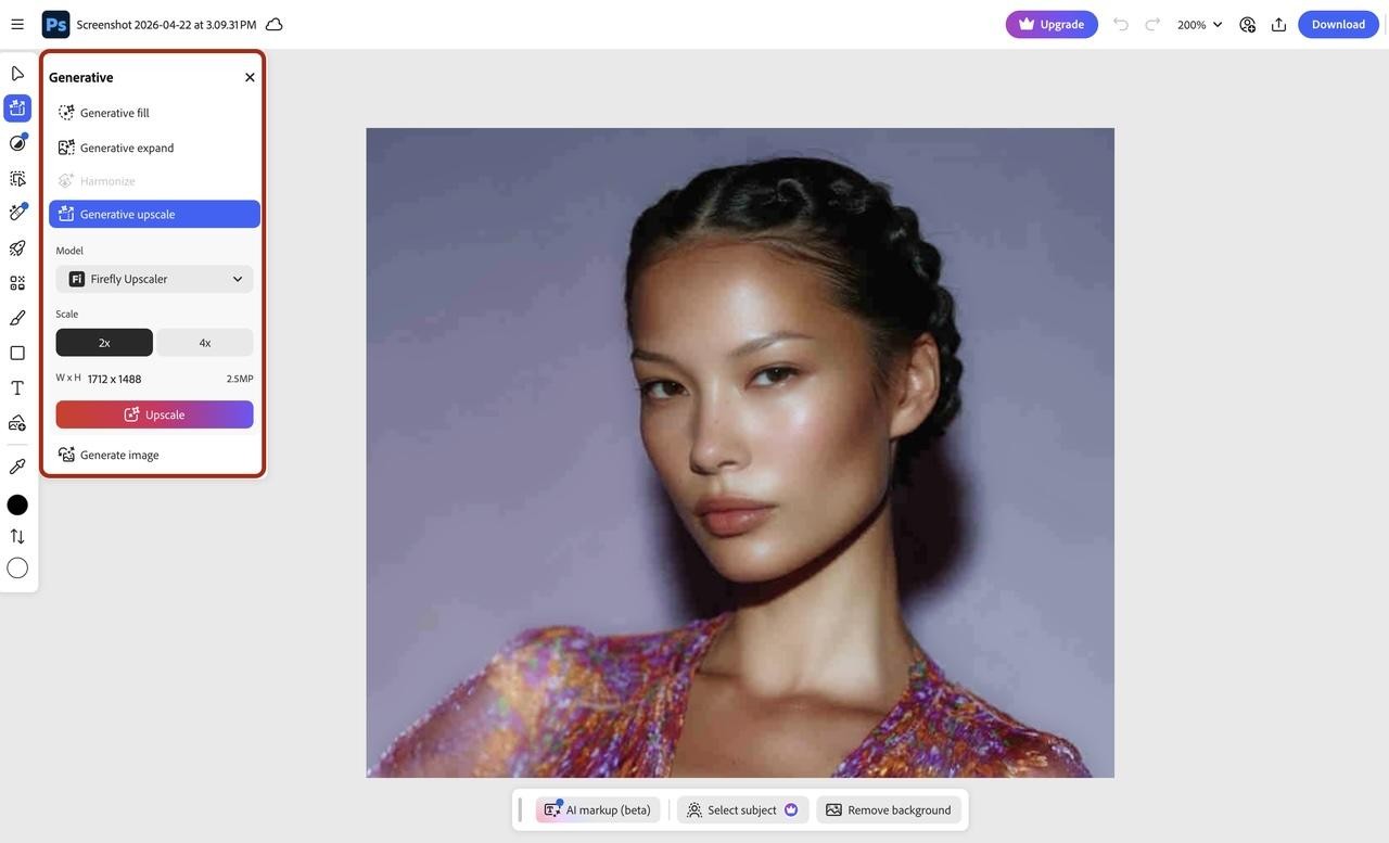 try the ai rebuild of photoshop