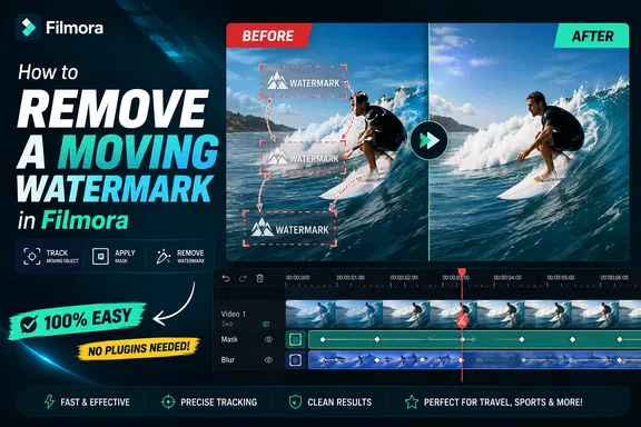 Filmora moving watermark removal
