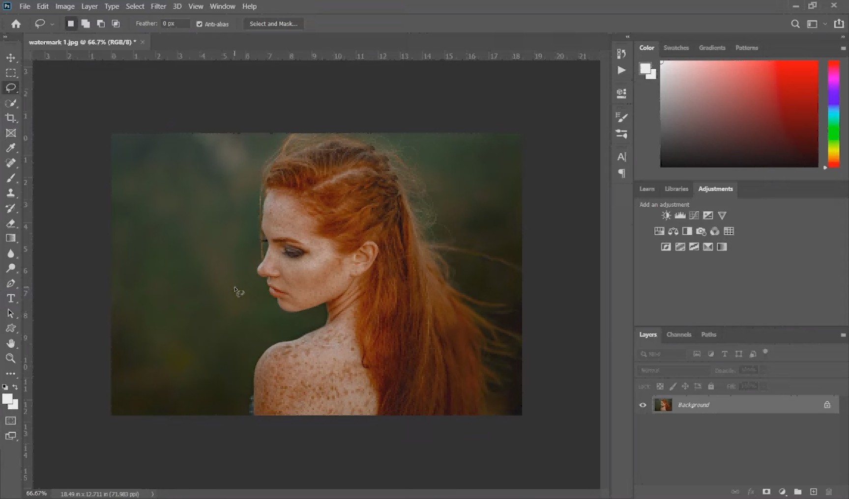 Export your watermark-free photo