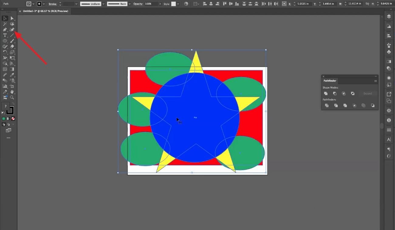draw a path using pen tool