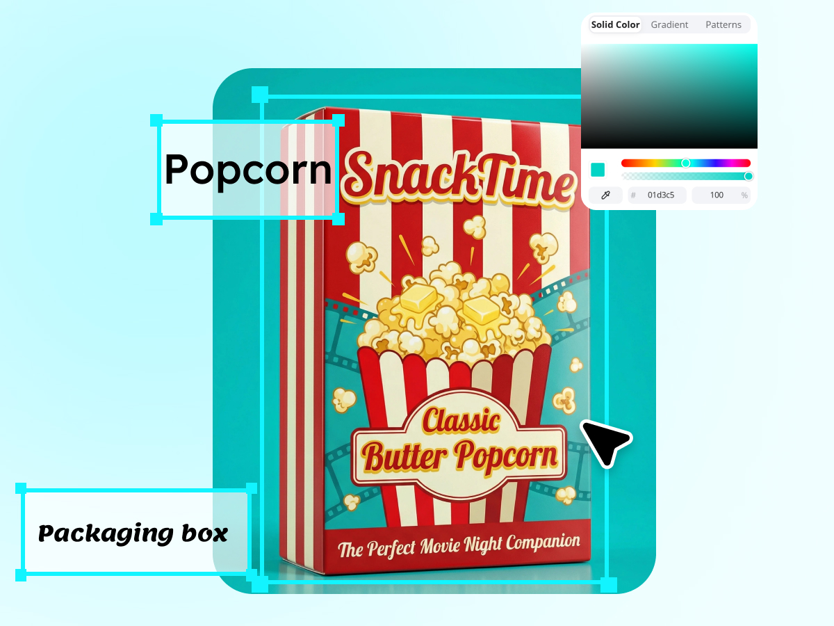 popcorn box mockup