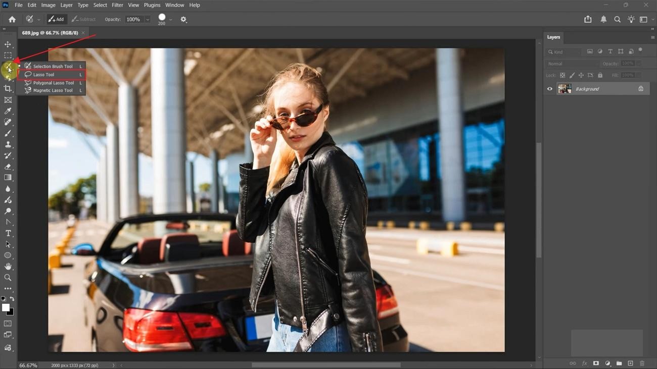 access lasso tool in photoshop