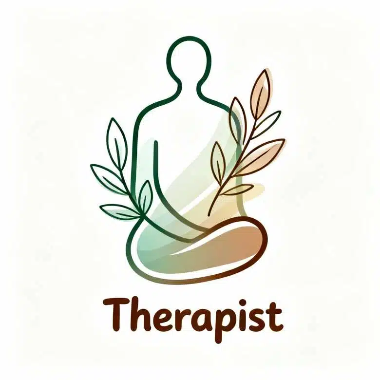 Hand-drawn abstract therapist logo